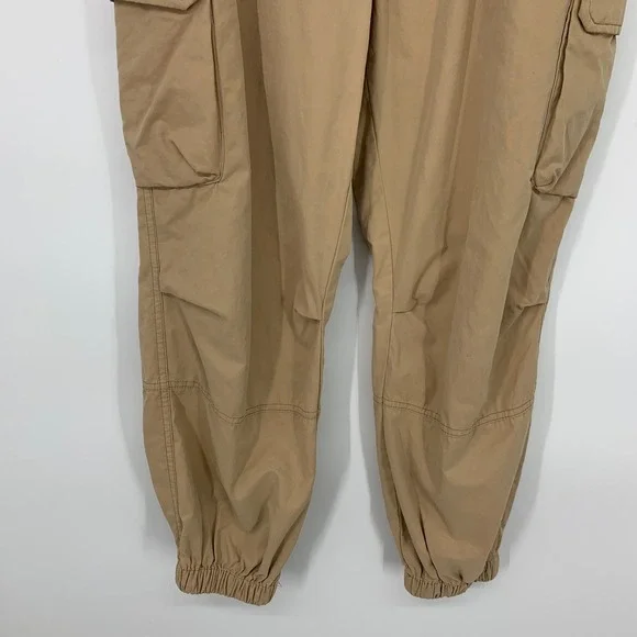 Wild Fable Jogger Pants Womens Size Medium Cargo Pocket High Rise Tan Khaki - Picture 7 of 11